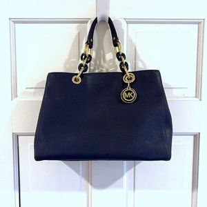 Michael Kors Navy Handbag - Leather